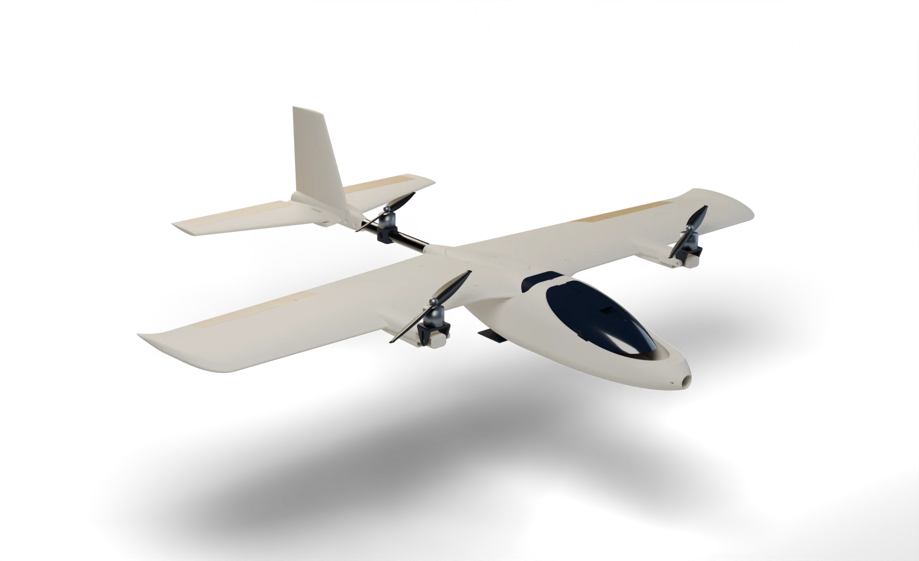 Hornet VTOL montado, vista de tres cuartos